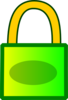 Green And Yellow Lock Clip Art